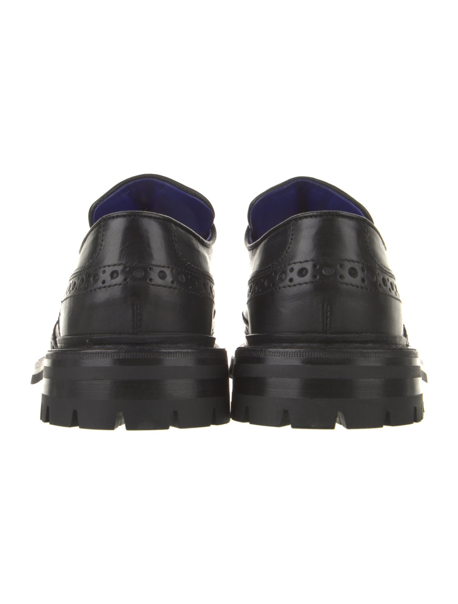 Burberry Leather Lasercut Accents Oxfords